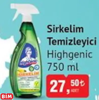 HİGHGENİC SİRKELİM  TEMİZLEYİCİ